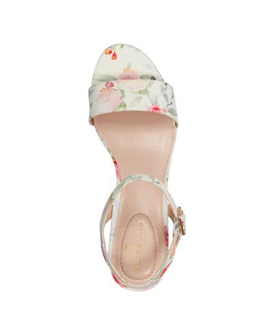 Bandolino Women's Pennie Platform Block Heel Sandals In Ivory Floral