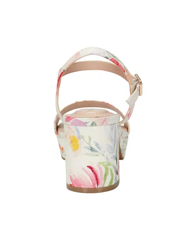 Bandolino Women's Pennie Platform Block Heel Sandals In Ivory Floral