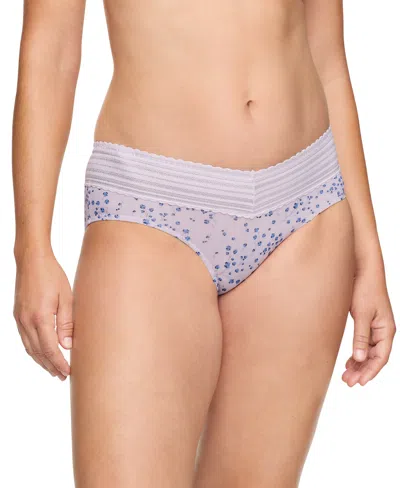 Warner's Warners No Pinching, No Problems Dig-free Comfort Waist With Lace Microfiber Hipster 5609j In Orchid Hush Printemps Floral