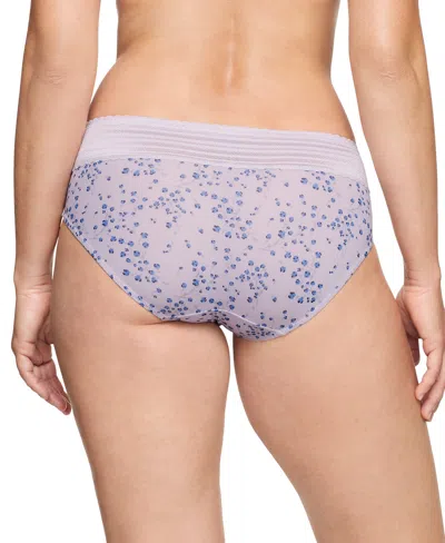 Warner's Warners No Pinching, No Problems Dig-free Comfort Waist With Lace Microfiber Hipster 5609j In Orchid Hush Printemps Floral