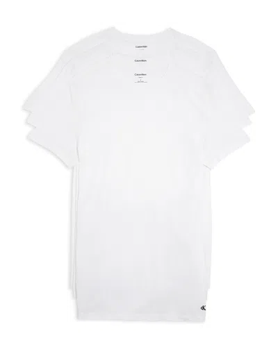 Calvin Klein Classic Crewneck Tees, Pack Of 3 In White