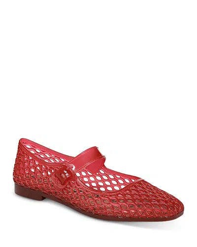 Sam Edelman Michaela Mary Jane Jelly Flats In Red