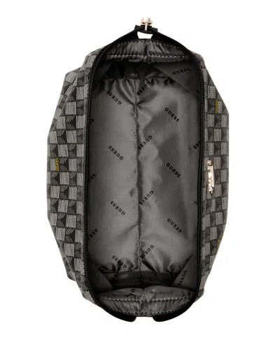 Guess G Wave Logo Zip Around Travel Pouches In Black Logo