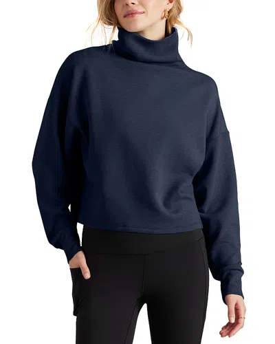 Rhone Dreamglow Mock Neck Sweatshirt In Navy Blue