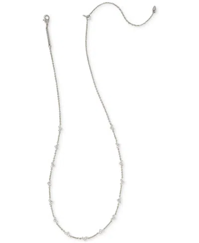 Kendra Scott 2-pc. Set Pave Heart 19" Necklaces In Silver