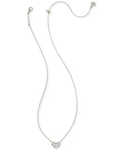 Kendra Scott 2-pc. Set Pave Heart 19" Necklaces In Silver