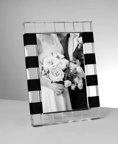 Philip Whitney Ella Crystal Picture Frame, 5" X 7" In Clear,black