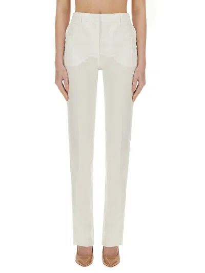 Sportmax High-waisted Straight Fit Trousers Raoul In White