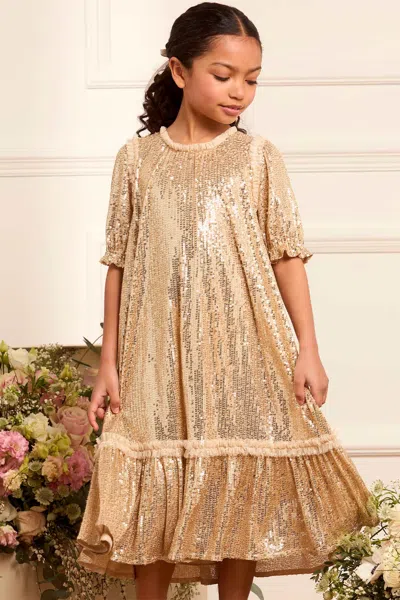 Needle & Thread Sequin Dress In Pink