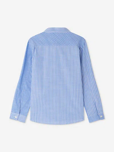 Bonpoint Light Blue Tango Striped Shirt In Blue