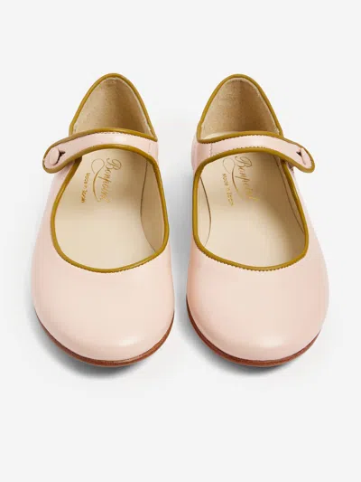 Bonpoint Ella Leather Mary Jane Flats In Pink