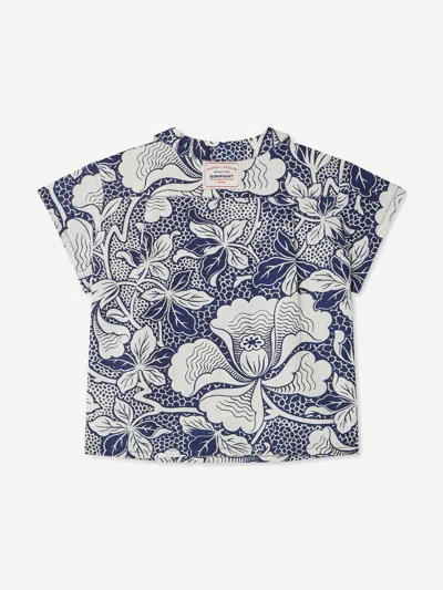 Bonpoint Baby Boys Floral Gerald Shirt In Blue