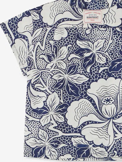 Bonpoint Baby Boys Floral Gerald Shirt In Blue