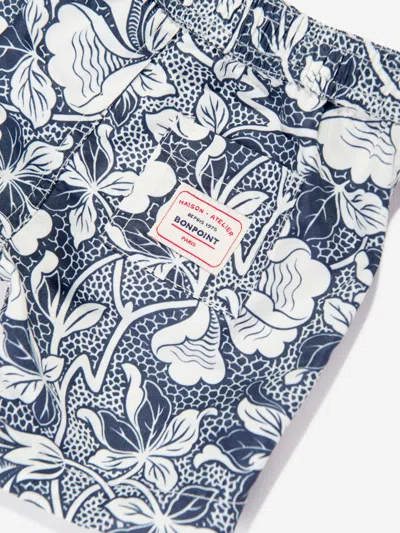 Bonpoint Baby Boys Floral Swim Shorts In Blue