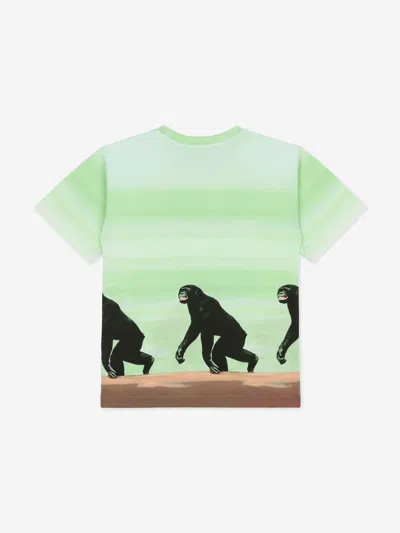 Moschino Monkey-print T-shirt In Green