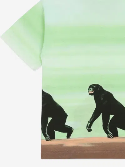 Moschino Monkey-print T-shirt In Green