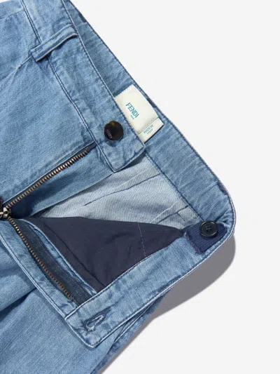 Fendi Kids Jeans In Blue