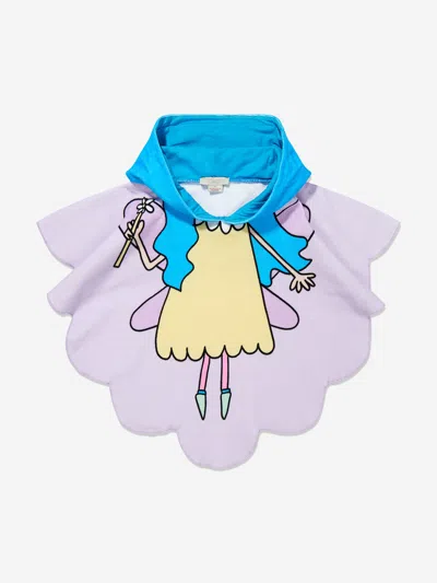 Stella Mccartney Girls Fairy Hooded Towel In Purple