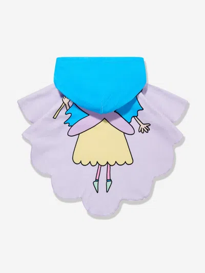 Stella Mccartney Girls Fairy Hooded Towel In Purple