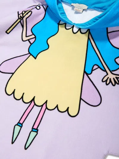 Stella Mccartney Girls Fairy Hooded Towel In Purple