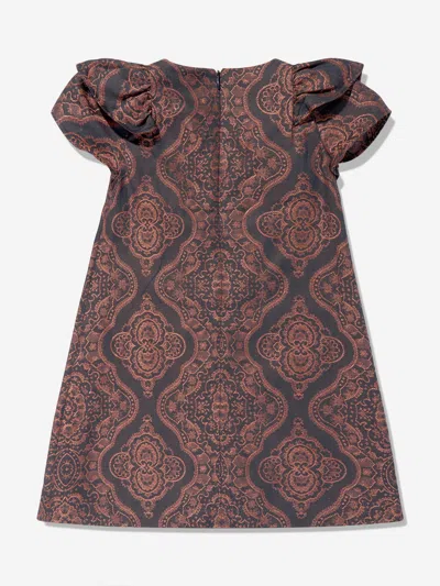 Etro Girls Jacquard Dress In Blue