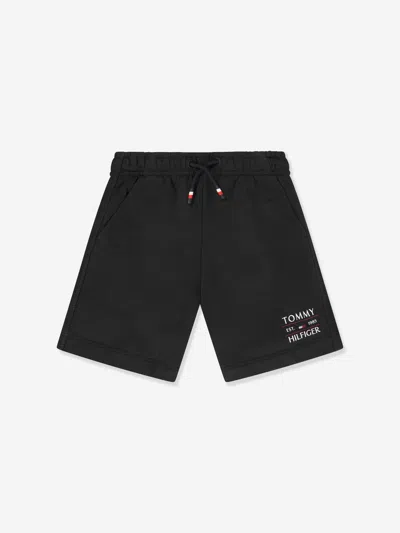Tommy Hilfiger Boys Flag Sweat Shorts In Black