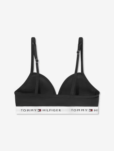 Tommy Hilfiger Girls Fixed Foam Triangle Bra In Black