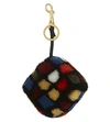 ANYA HINDMARCH Rubik's Cube shearling bag charm