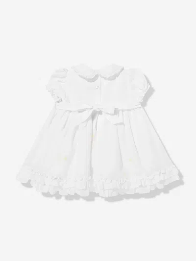 Sarah Louise Baby Girls Smocked Dress In White