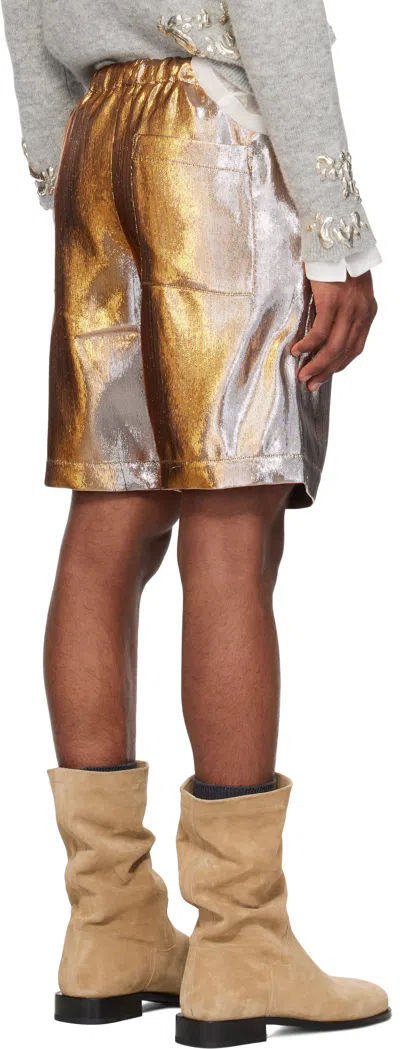 Dries Van Noten Piperi Gold Shorts