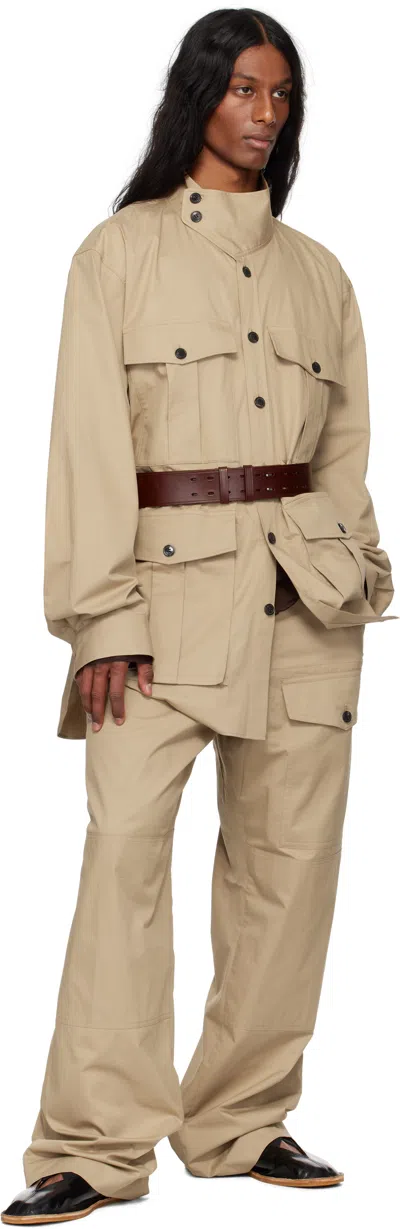 Dries Van Noten Wide Leg Trousers Pannoch In Brown