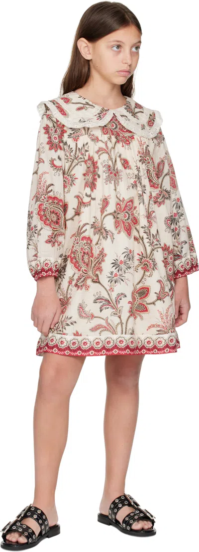 Sea Ny Kids Beige Cassandra Dress In Multi Multi