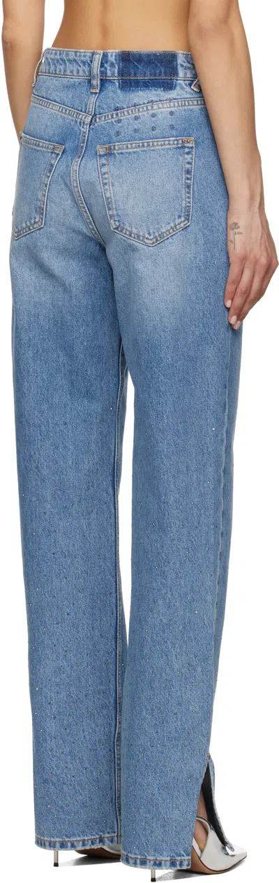 Ksubi Blue Low Rider Krystal Komet Jeans In Denim
