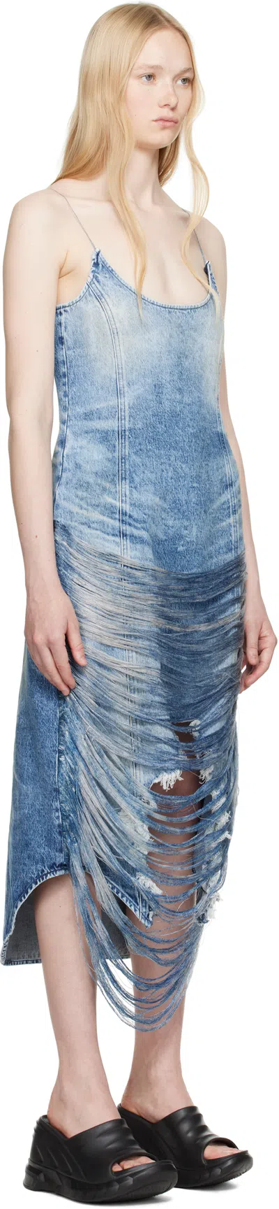 Diesel Fringed Minidress In 01