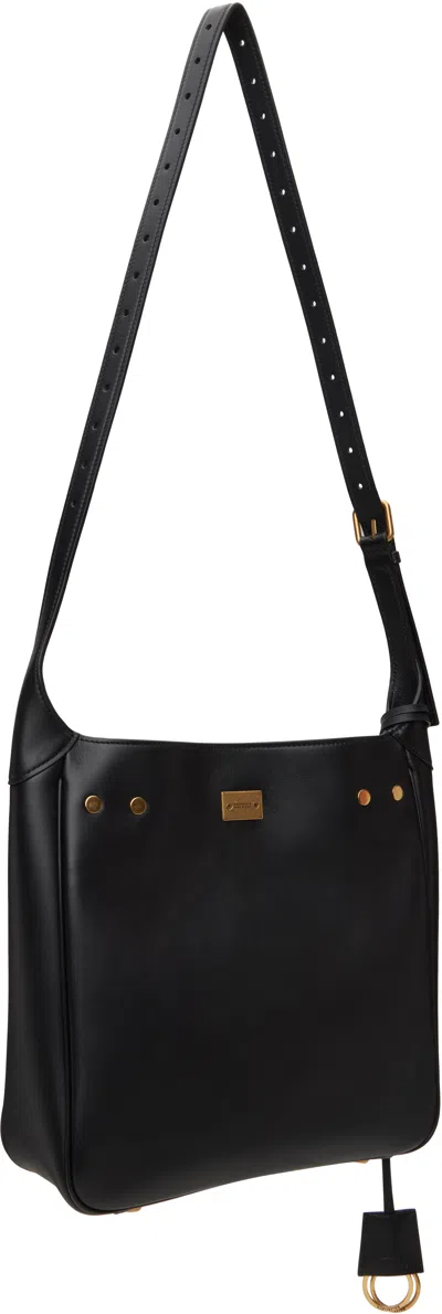 Balenciaga Small Bel Air Leather Hobo Bag In 1000 Black