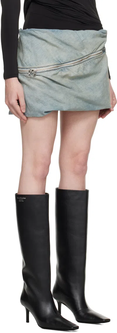 Diesel Blue De-clot-s1 Denim Miniskirt In 01