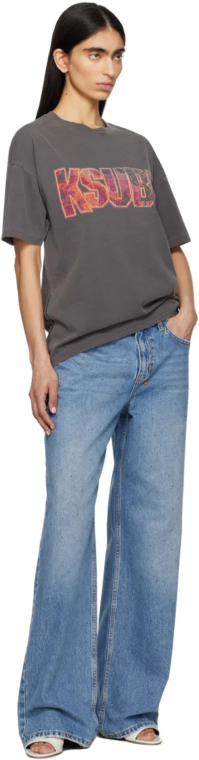 Ksubi Blue Low Rider Krystal Komet Jeans In Denim