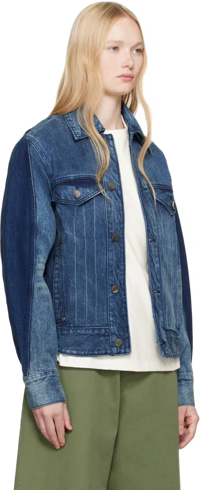 Ader Error Blue 1603 Trucker Denim Jacket In Blue