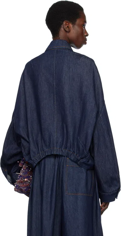 Dries Van Noten Cotton Denim Vesto Jacket In 507 Indigo