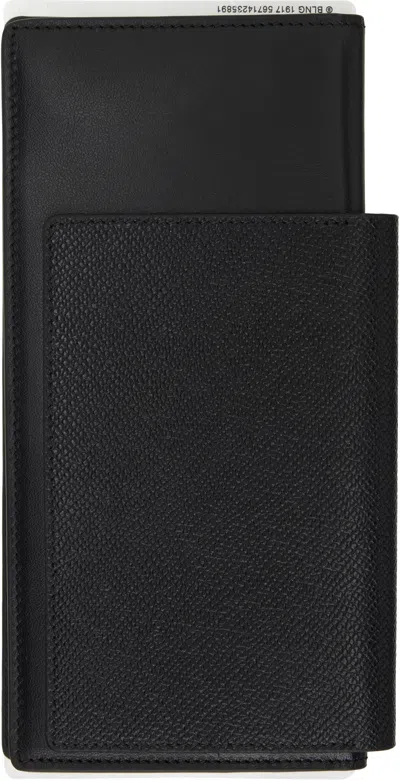 Balenciaga Passport Matte Soft Leather Phone Holder In Black