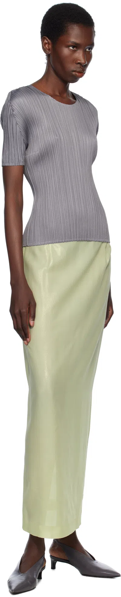 Issey Miyake Gray Basics T-shirt In 12 Gray