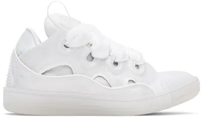 Lanvin Curb Sneakers In White/white0000