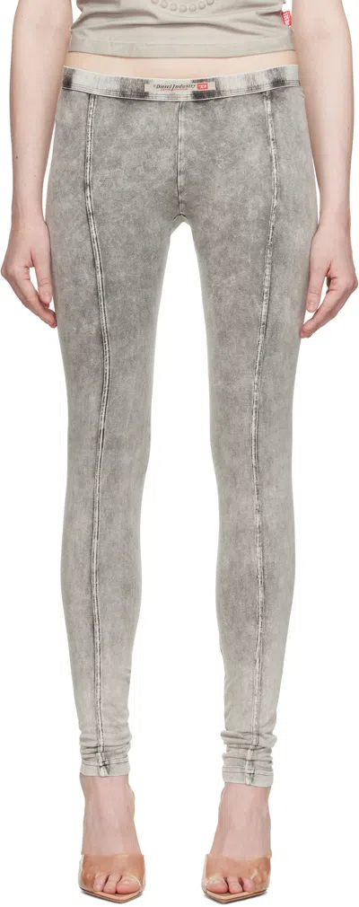 Diesel Gray Athena-dnm Leggings In 9dba