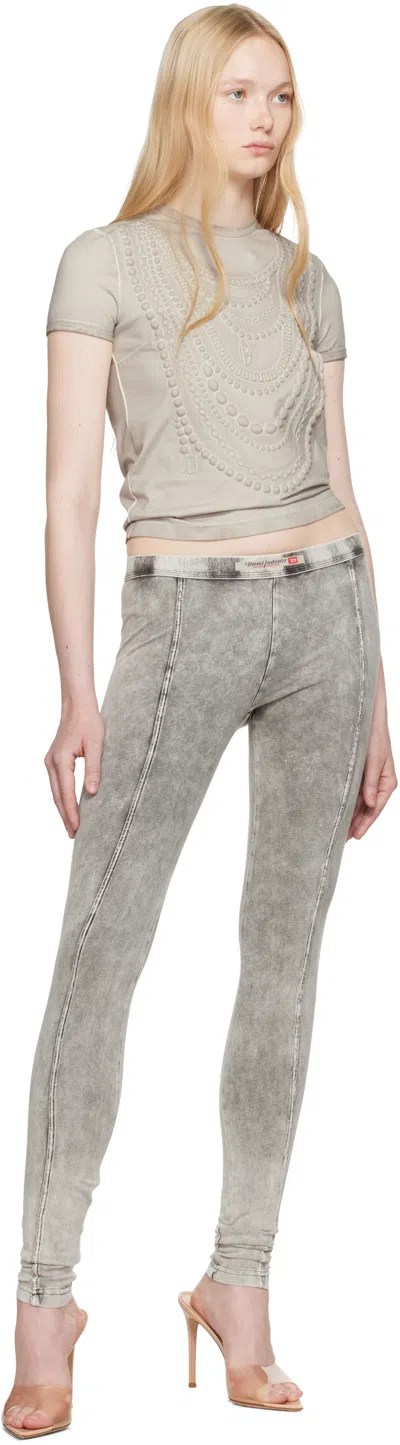 Diesel Gray Athena-dnm Leggings In 9dba