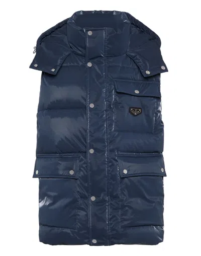 Philipp Plein Nylon Puffer Vest In Multi