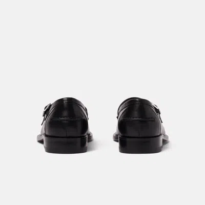 Scarosso Minni Buckle Fastened Flat Shoes In Black