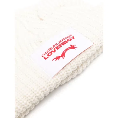 Charles Jeffrey Loverboy Supa Massive Beanie Hat In White