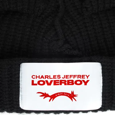 Charles Jeffrey Loverboy Floppy Rabbit Beanie In Black