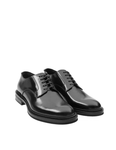 Dolce & Gabbana Lace-up Business Casual Shoes In Black