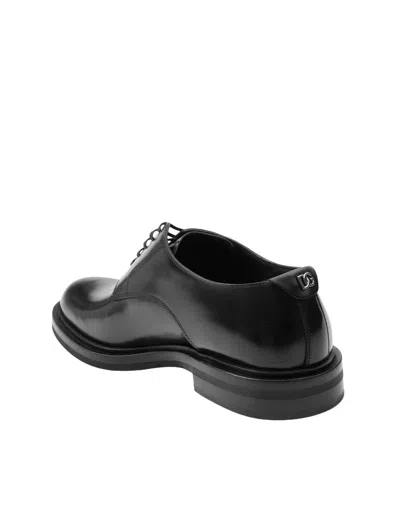 Dolce & Gabbana Lace-up Business Casual Shoes In Black